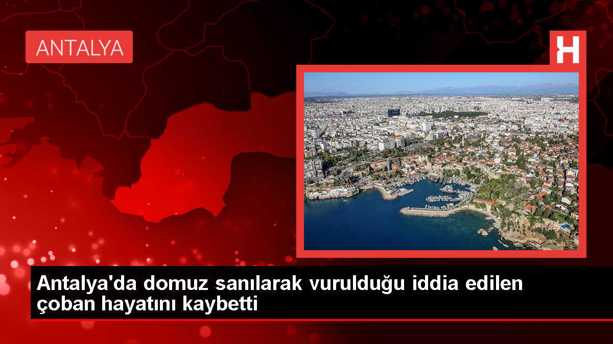 Elmalı'da domuz sanarak vurulan çoban hayatını kaybetti
