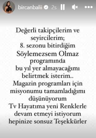 Bircan Bali Söylemezsem Olmaz'da bu sene yok mu? Bircan Bali neden yok? Bircan Bali Söylemezsem Olmaz'da bu sene yok mu? Bircan Bali neden yok?