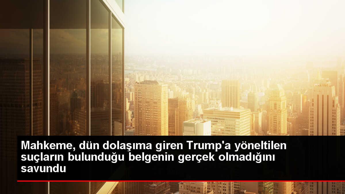 Trump'a yönelik suçlama belgesi 'kaza' olarak nitelendirildi
