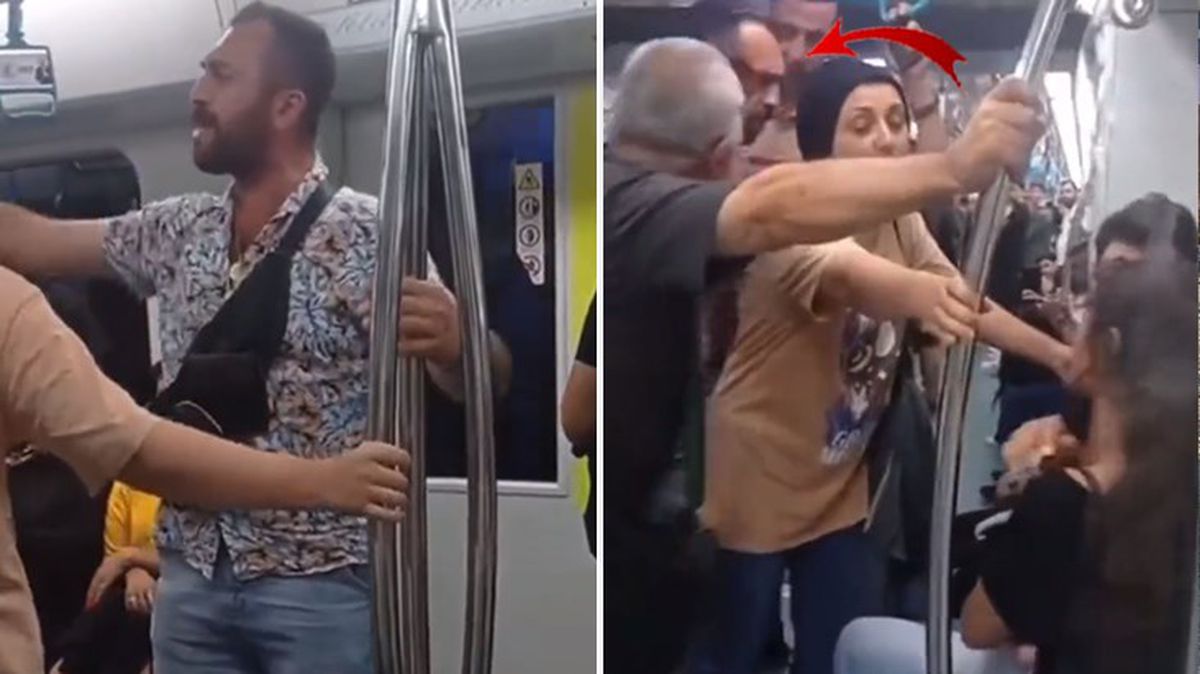 Marmaray'da gençlere 'Kız arkadaşını öpemezsin' diyen şahıs hiç beklemediği bir tepki aldı