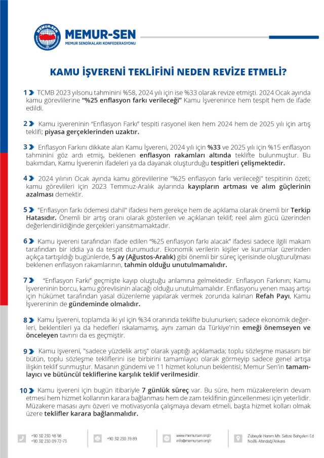 Memur-Sen başkanı son açıklaması nedir? Memur-Sen zam teklifi ne kadar 2023?