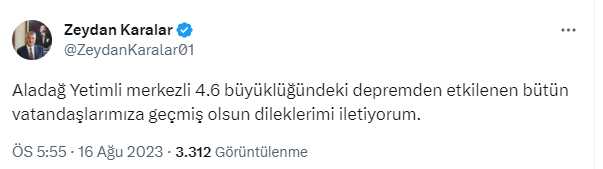 Son Dakika: Adana'da 4.5 büyüklüğünde deprem! Sarsıntı çevre illerde de hissedildi