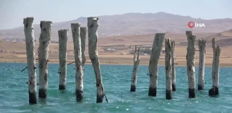 Van Gölü'nde Cumhuriyet döneminde kullanılan iskele ortaya çıktı