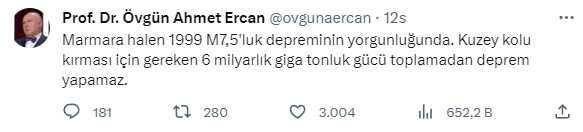 Ahmet Ercan'dan 17 Ağustos depreminin yıl dönümünde dikkat çeken paylaşım! 2045'i işaret etti