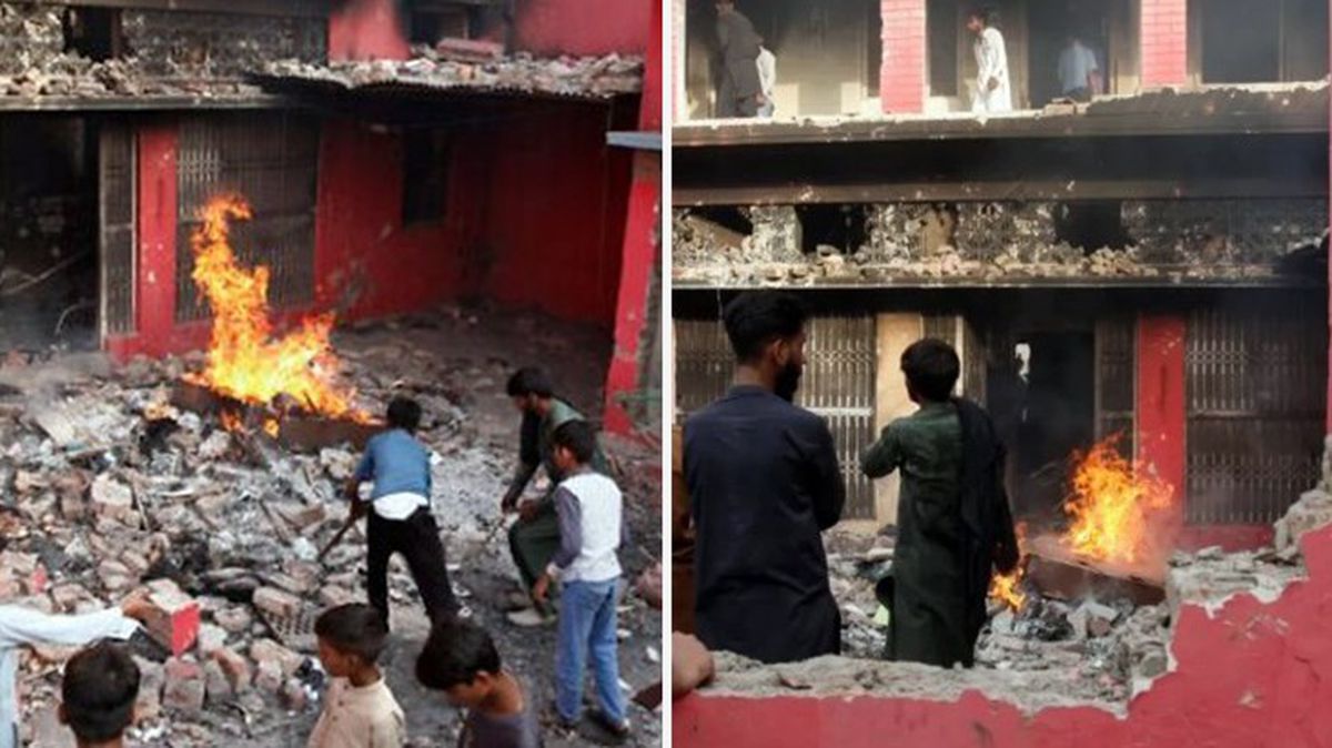 Doğu Pakistan'da Kur'an-ı Kerim'e hakaret edilmesine sinirlenen bir grup, kiliseleri yaktı, Hristiyanların evlerini ateşe verdi