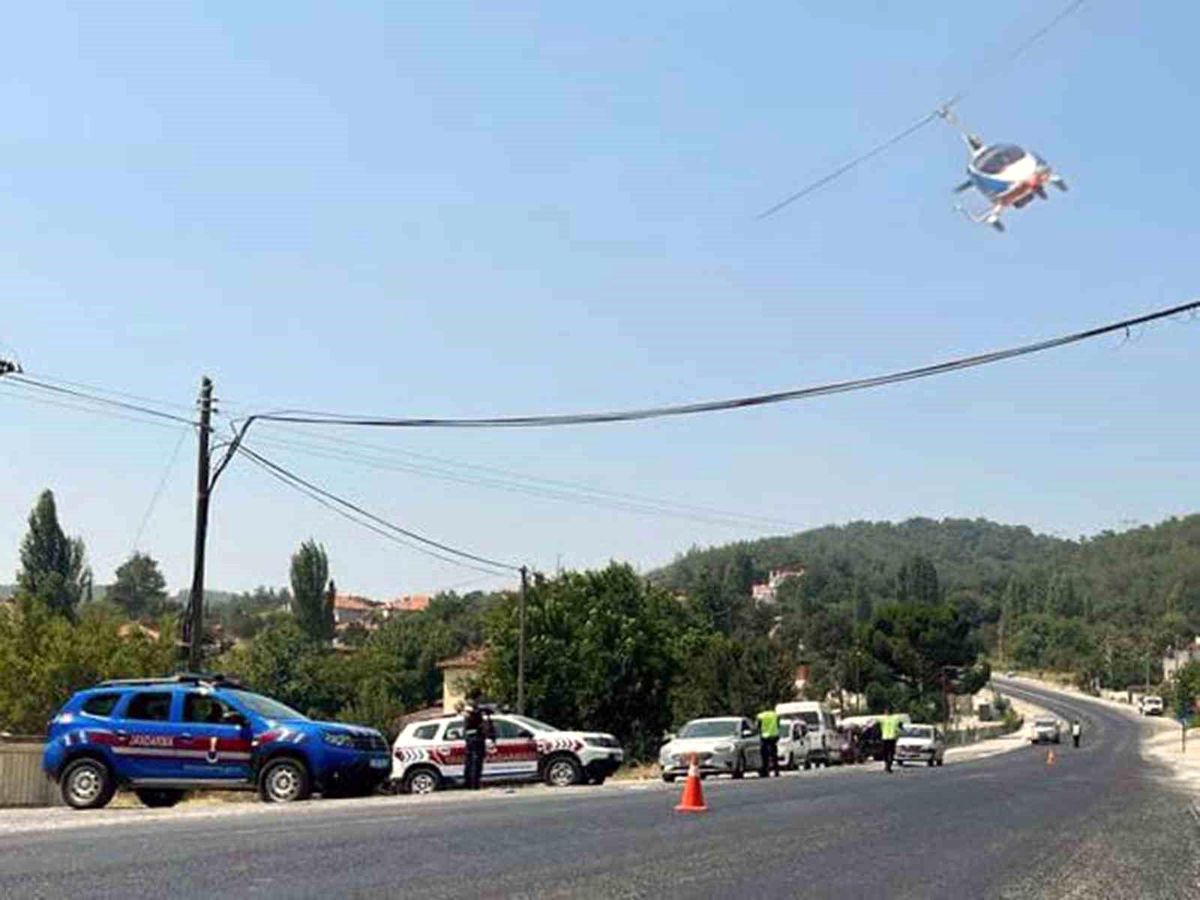 Jandarmanın havadaki yeni gözü 'Cayrokopter' trafik denetiminde