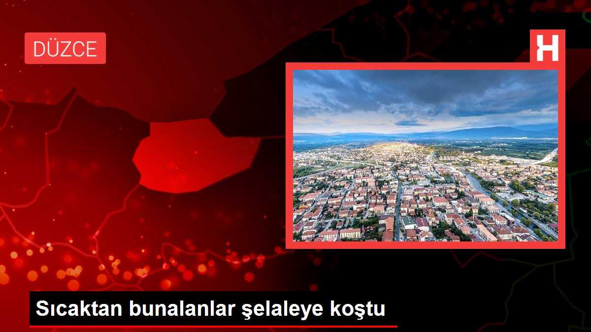 Sıcaktan bunalanlar şelaleye koştu