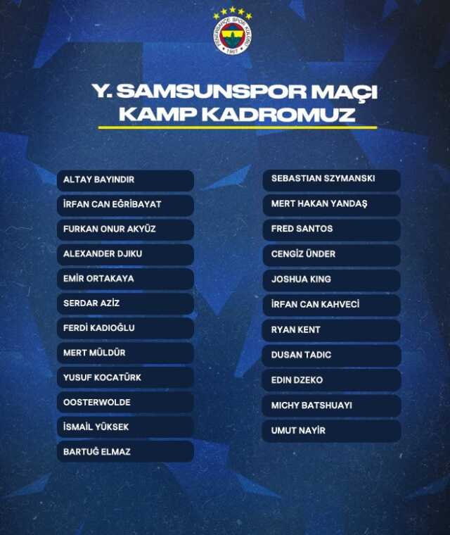 Taraftar dört gözle bekliyordu! Fred ve Cengiz Samsunspor maç kadrosuna alındı