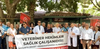 Antalya'da Veteriner Hekimler Şiddete Tepki Gösterdi