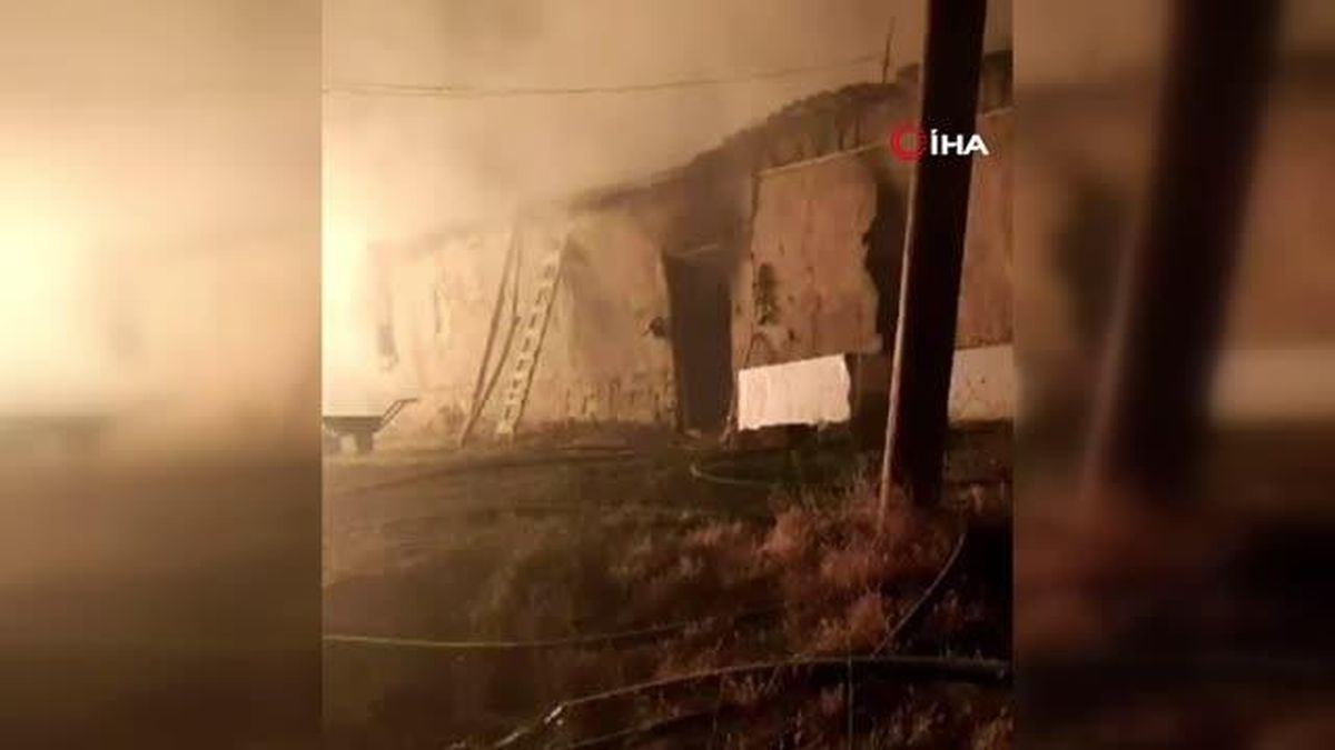 Yüksekova'da ahır yangını paniğe neden oldu