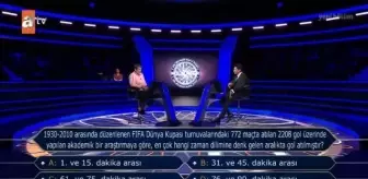 1930-2010 arasında düzenlenen FIFA Dünya Kupası turnuvalarındaki 772... Kim Milyoner Olmak İster 22 Ağustos Sorusu Cevabı Nedir? 100 Bin TL'lik soru!