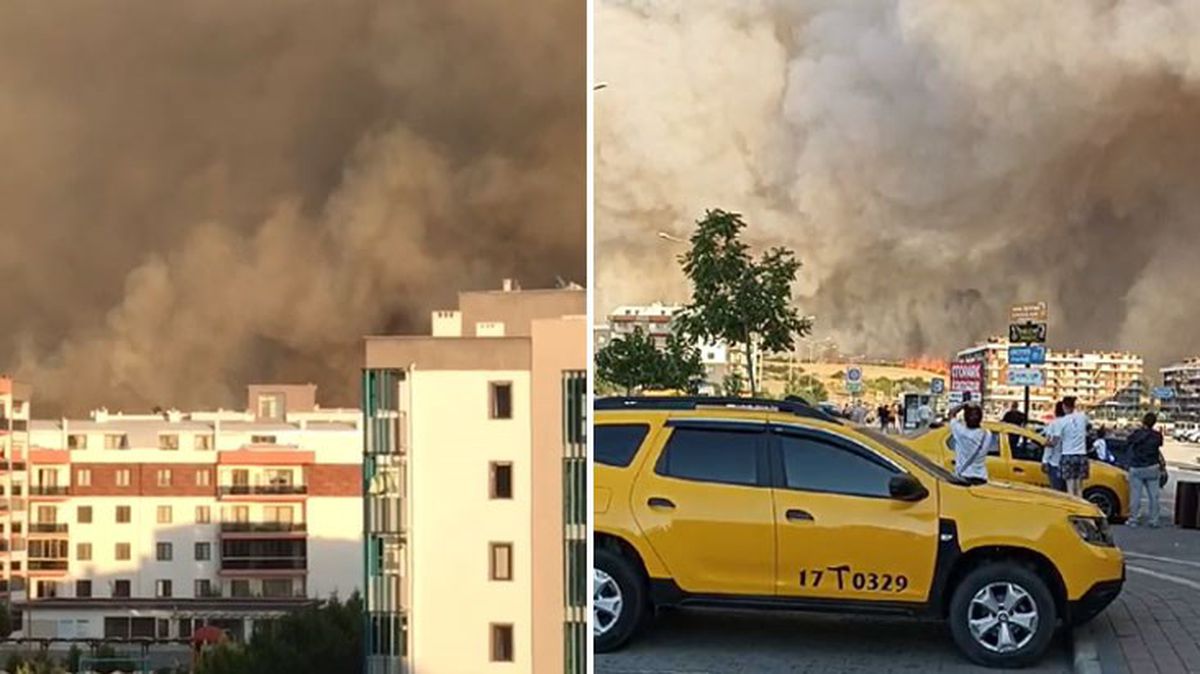 Çanakkale'deki yangın devlet hastanesi yakınlarına ulaştı! Bölgeden gelen görüntüler vahim