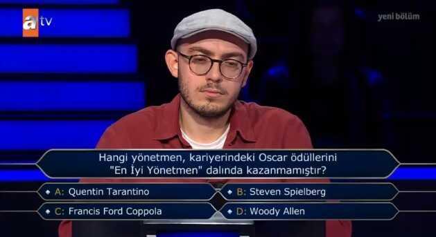 Hangi yönetmen, kariyerindeki Oscar ödüllerini 'En İyi Yönetmen' dalın... Kim Milyoner Olmak İster 22 Ağustos Sorusu Cevabı Nedir? 50 Bin TL'lik soru!