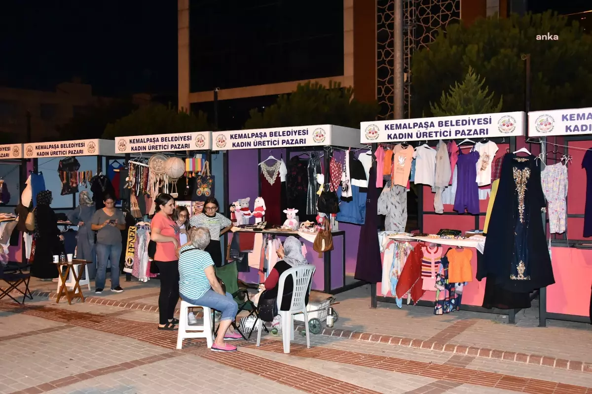 Kemalpaşa Kadın Üretici Pazarı Yoğun İlgi Görüyor