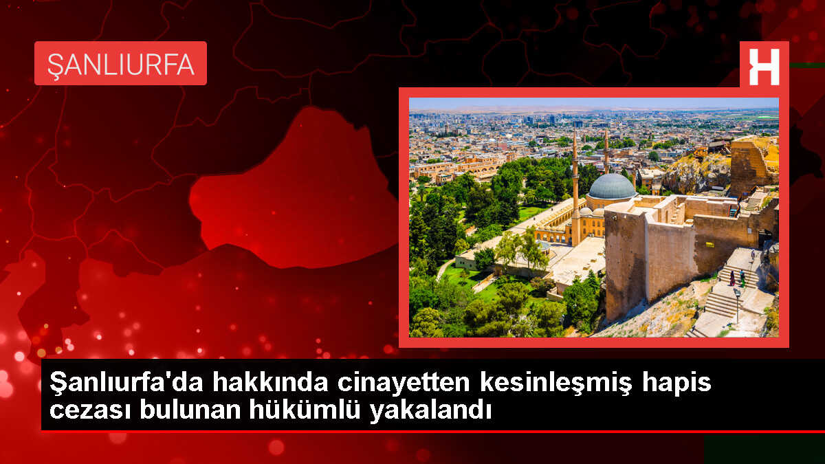 Şanlıurfa'da cinayet suçundan aranan hükümlü yakalandı