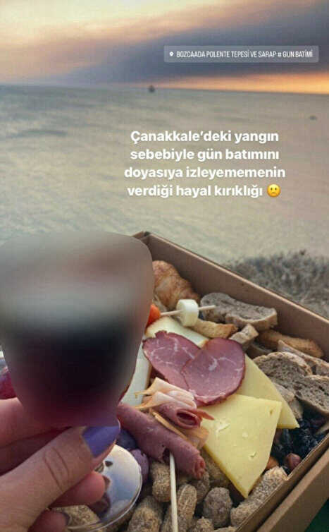 Çanakkale'deki orman yangını devam ederken tepki çeken paylaşım: Gün batımını doyasıya izleyemedim Çanakkale'deki orman yangını devam ederken tepki çeken paylaşım: Gün batımını doyasıya izleyemedim