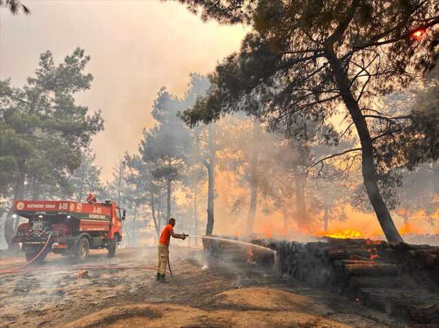 Çanakkale'deki orman yangınında 11 köy tahliye edildi
