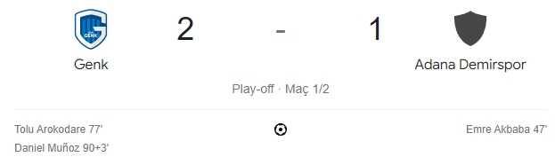 Genk - Adana Demirspor maç özeti! (VİDEO) Genk - ADS maçı özeti izle! Golleri kim attı, maç kaç kaç bitti?