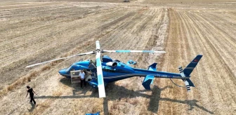 Hattat Holding'e ait helikopter Tekirdağ'da zorunlu iniş yaptı