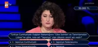 Türkiye Cumhuriyeti Dışişleri Bakanlığının 'Ülke İsimler... Kim Milyoner Olmak İster 24 Ağustos Sorusu Cevabı Nedir? 50 Bin TL'lik soru ve cevabı ne?