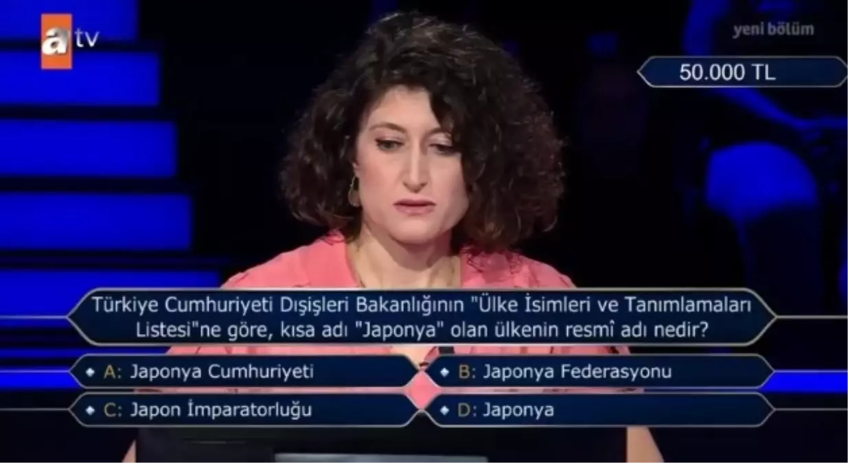 Türkiye Cumhuriyeti Dışişleri Bakanlığının 'Ülke İsimler... Kim Milyoner Olmak İster 24 Ağustos Sorusu Cevabı Nedir? 50 Bin TL'lik soru ve cevabı ne?