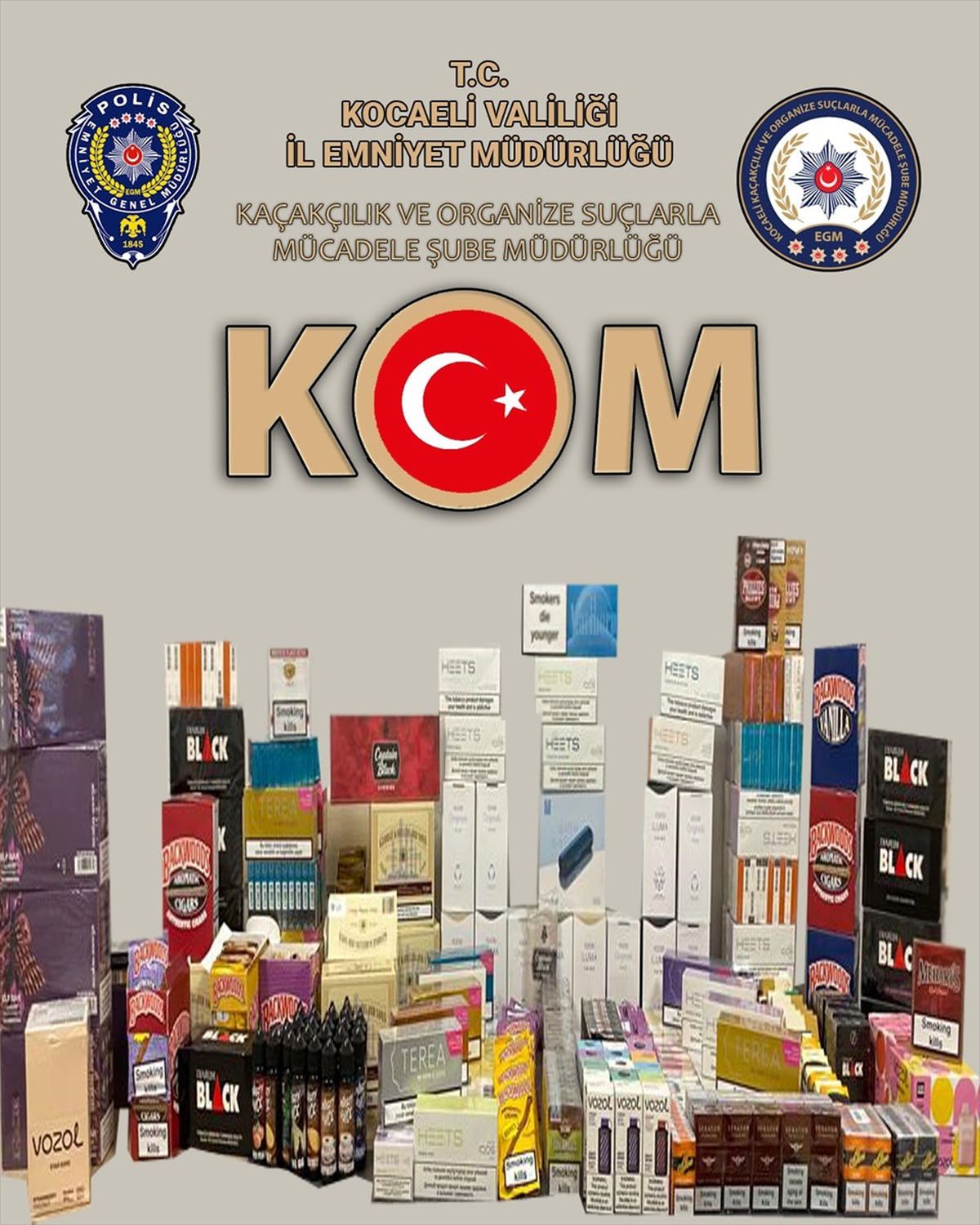 Kocaeli'de Kaçakçılık Operasyonu: 3 Şüpheli Yakalandı