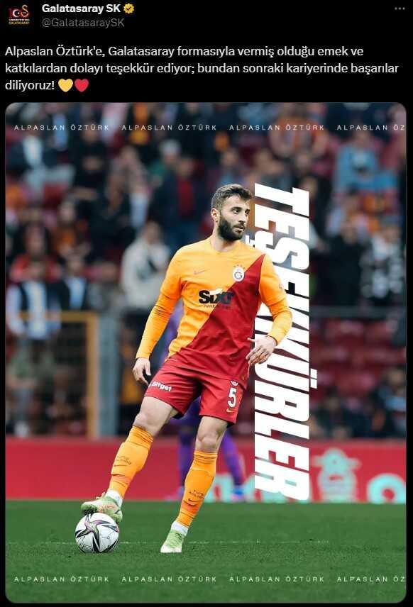 Okan Buruk'un takımında yer bulamadı! Galatasaray, Alpaslan Öztürk ile yollarını ayırdı