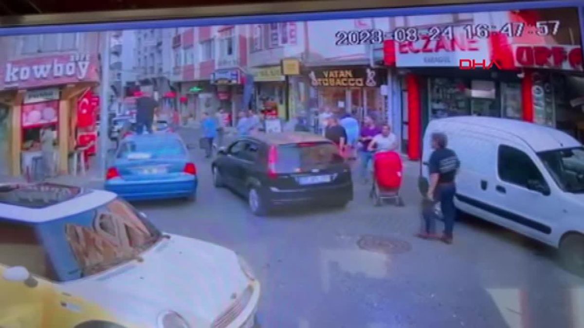Çorlu'da kavga eden kişi otomobilin camlarını kırdı