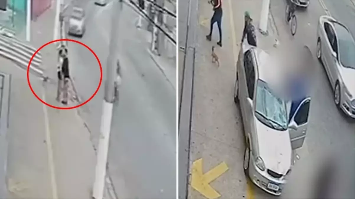 Brezilya'da kaldırımda öpüşen çifte otomobil çarptı
