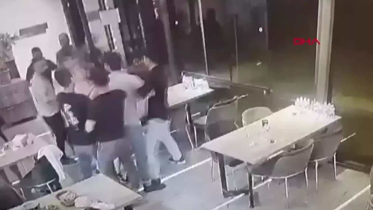 Çerkezköy'de çorbacıda çıkan kavga güvenlik kamerasına yansıdı