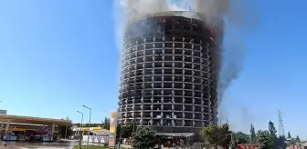 Gaziantep'te atıl haldeki otelde yangın! Ekipler alevlere müdahale ediyor