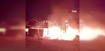 Hatay'da çadırda yangın
