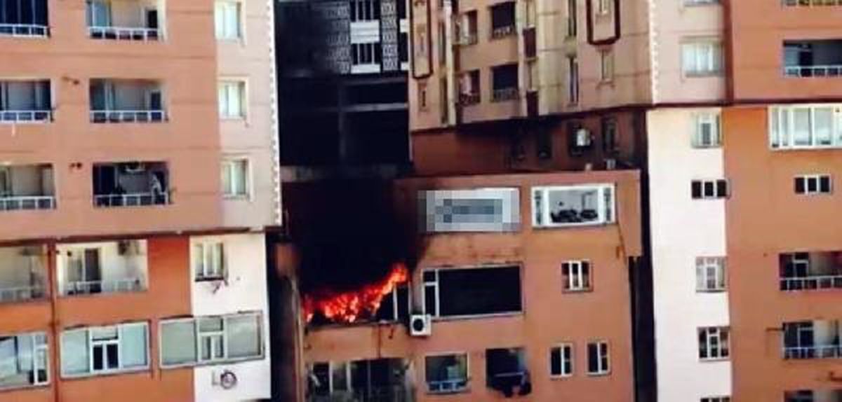 Mardin'de bir kuruyemiş dükkanında yangın çıktı