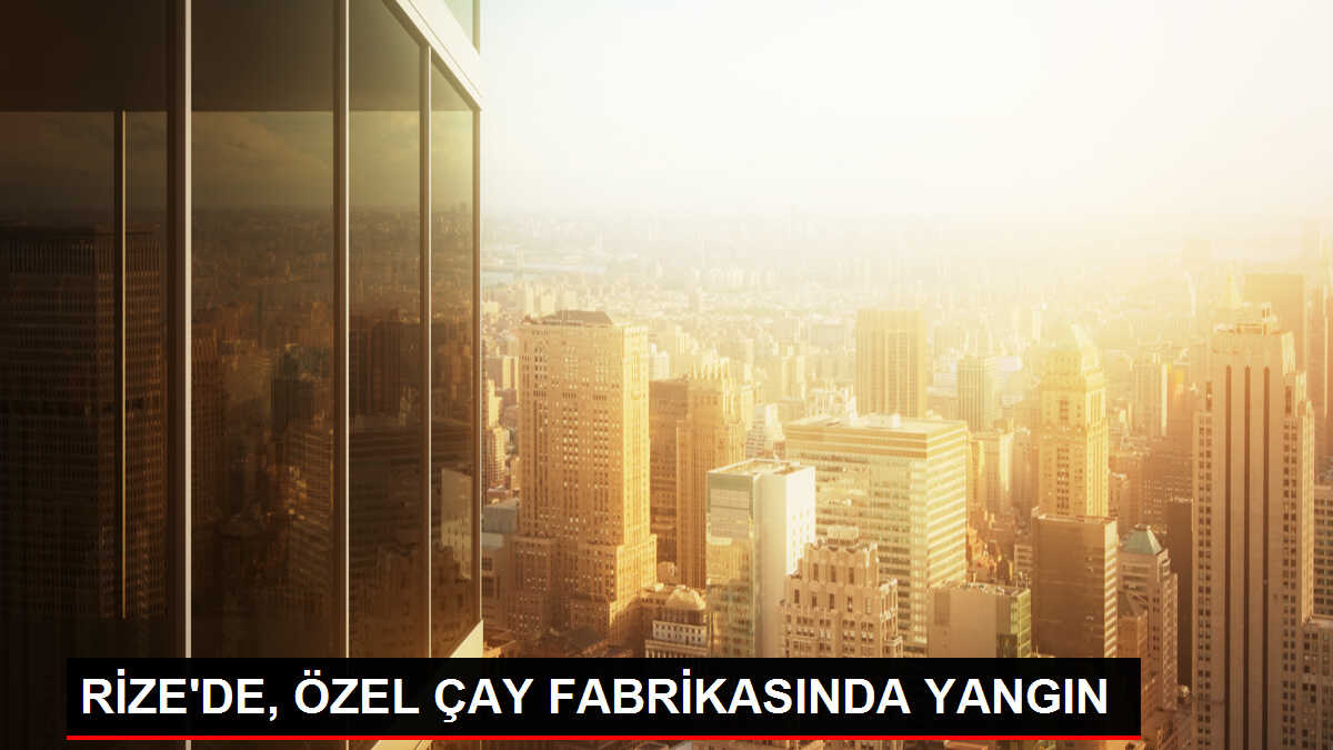 Rize'de Özel Çay Fabrikasında Yangın