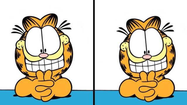 Garfield resmindeki 5 farkı insanların yüzde 99,9'u bulamıyor! Sadece kartal gözlüler 10 saniyede görebiliyor