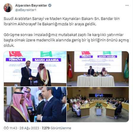Türkiye ve Suudi Arabistan Madencilik Alanında İş Birliği İçin Anlaştı