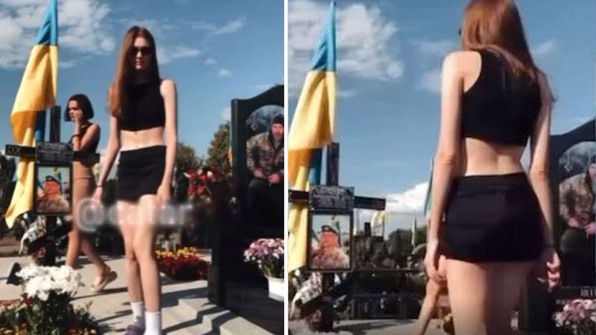 Ukrayna'da savaşta ölen askerlerin mezarı başında kalça dansı yapan kız kardeşler gözaltına alındı
