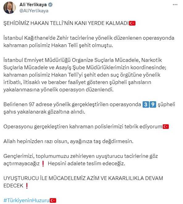 Uyuşturucu operasyonunda şehit edilen polisin intikamı alındı! Operasyon anbean kamerada