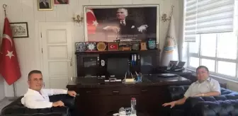 Kütahya Vali Yardımcısı Fikret Zaman, Alaçam Kaymakamı İlyas Acar'a veda ziyaretinde bulundu