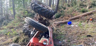 Orman kesimi sırasında traktör devrildi, işçi hayatını kaybetti