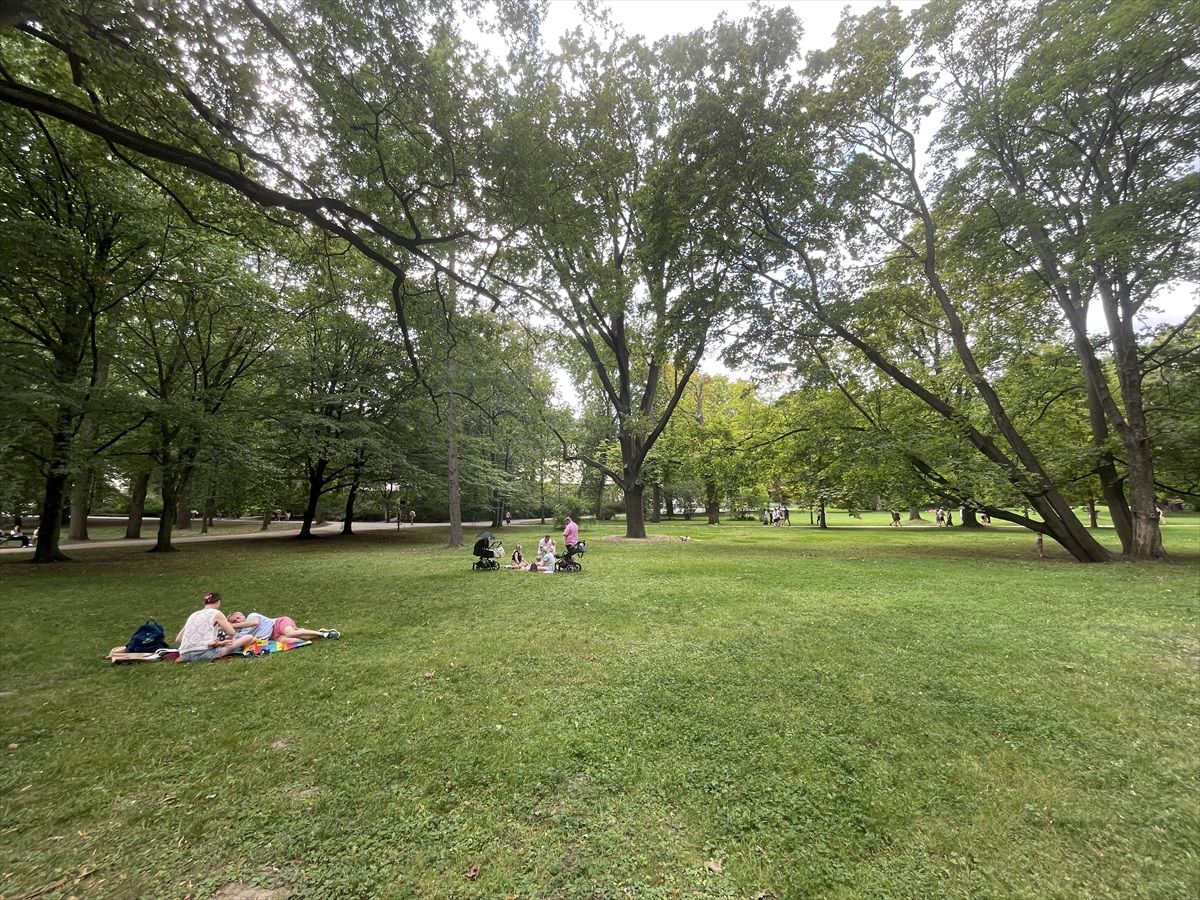 Varşova'nın tarihi parkı Lazienki, turistlerin ilgi odağı