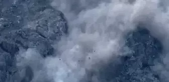 Giresun'da heyelan anları cep telefonuyla kaydedildi