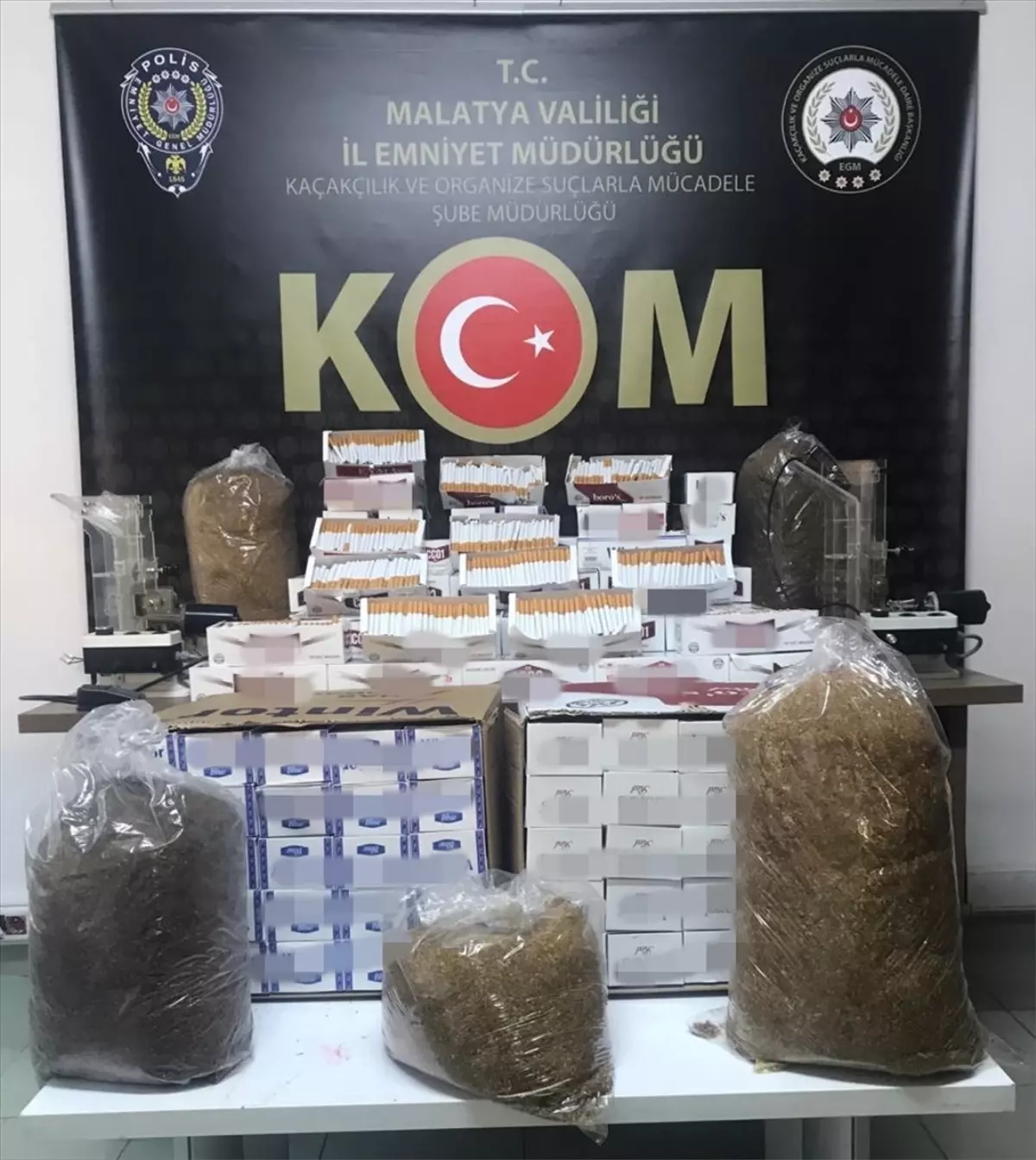 Malatya'da Kaçakçılık Operasyonunda Çok Sayıda Malzeme Ele Geçirildi