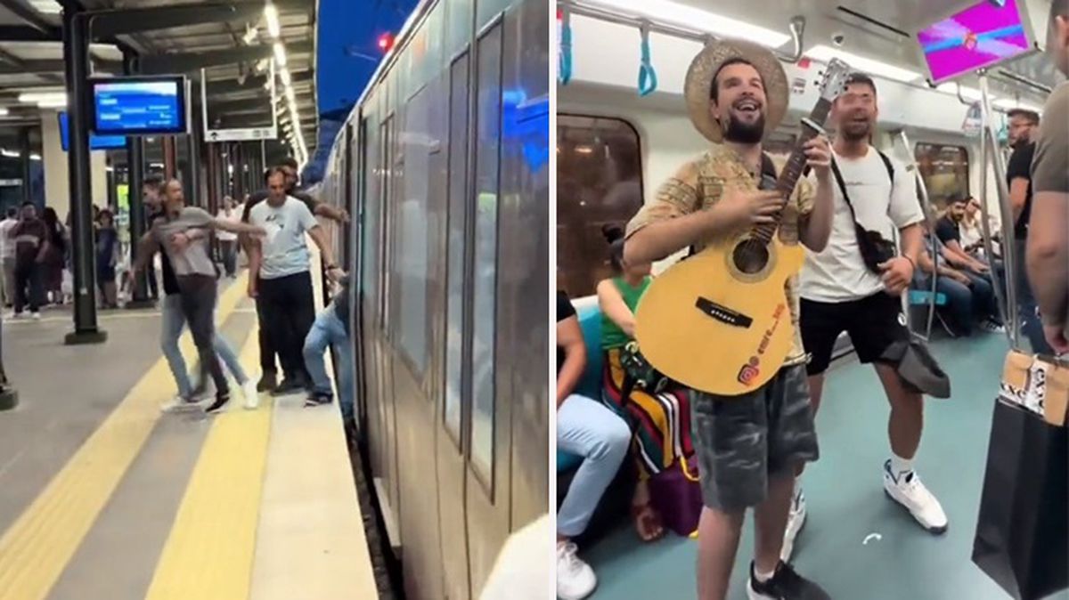 Marmaray'da çıkan kavganın ardından görme engelli genç şarkı söyleyerek ortamı yumuşattı