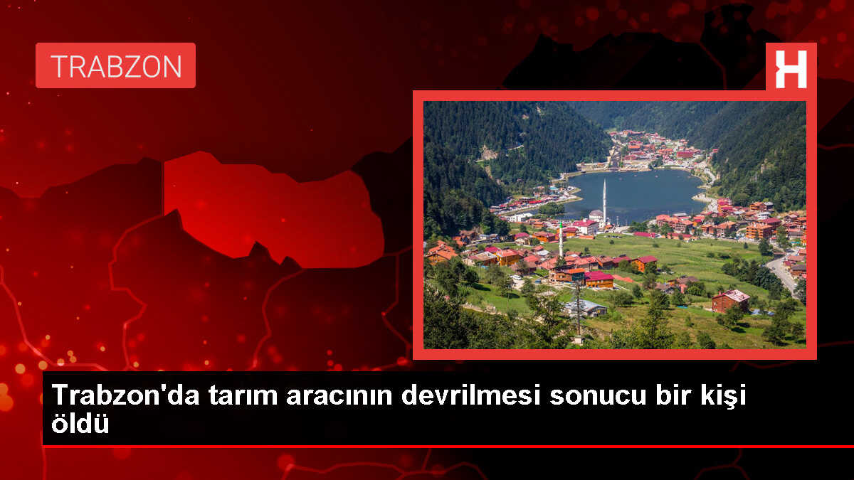 Trabzon'da tarım aracının devrilmesi sonucu sürücü hayatını kaybetti