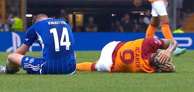 Yürekler ağza geldi! Icardi'yi durdurmaya çalışan iki oyuncu çarpıştı birinin kafası yarıldı