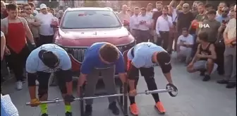 Powerlifting Sporcuları 2 Tonluk TOGG'u Kaldırdı