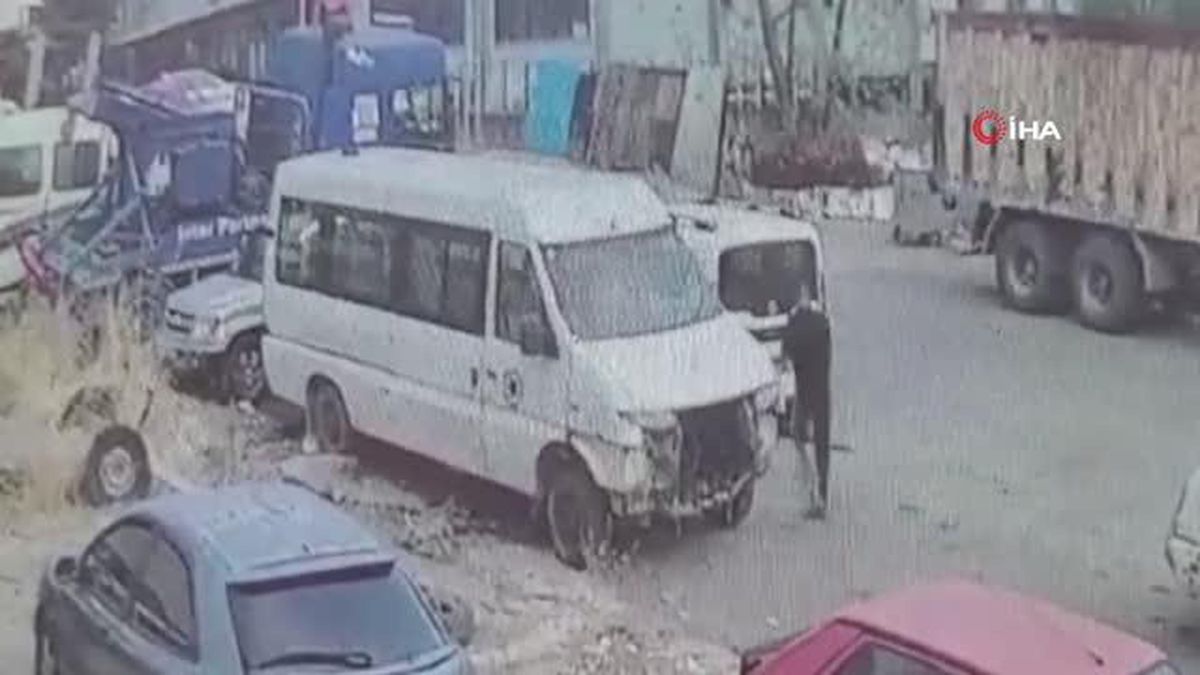 Kurtarıcı vincin aküsünü böyle çaldılar