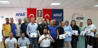 Erzurum'da 33 AFAD Gönüllüsü Eğitimlerini Tamamlayarak Kimliklerini Aldı