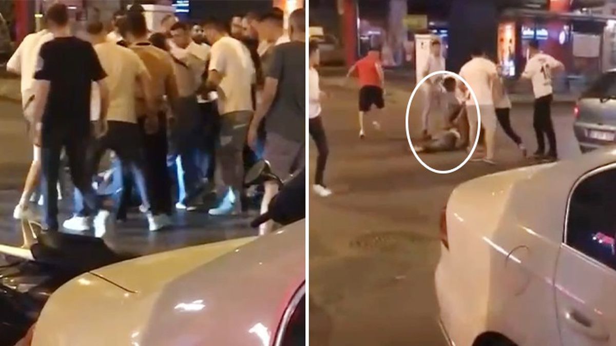 Kadınları taciz eden adama vatandaşlardan meydan dayağı! O anlar kamerada